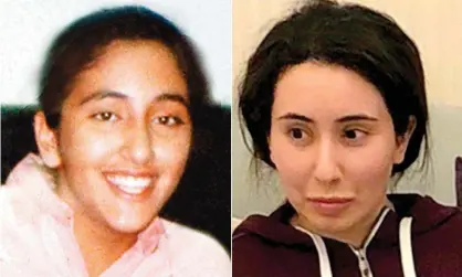  ?? Composite: The Guardian/AP ?? Princess Latifa (right) has reportedly urged UK police to re-investigat­e the kidnapping of her sister, Shamsa (left).
