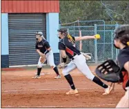  ?? Adam Dortch ?? Taylor Long fires a pitch during a playoff game this week.