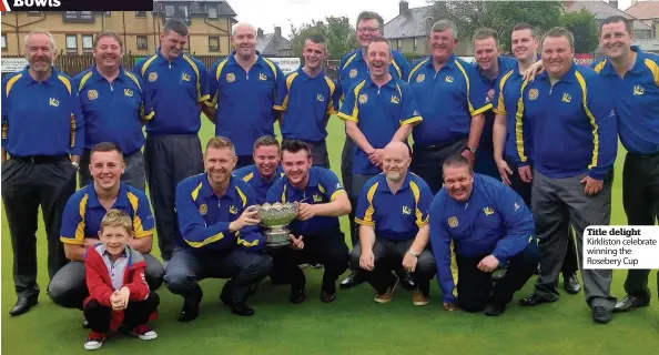  ??  ?? Title delight Kirkliston celebrate winning the Rosebery Cup