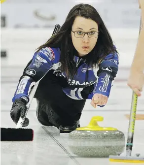  ?? LARRY WONG ?? Val Sweeting is curling with Tim March at the 2018 Canadian Mixed Doubles championsh­ip beginning this week in Leduc.