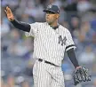  ?? ADAM HUNGER/ USA TODAY SPORTS ?? Luis Severino racked up 450 strikeouts across the 2017 and 2018 seasons.