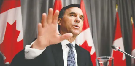  ?? JUSTIN TANG/THE CANADIAN PRESS ?? Finance Minister Bill Morneau looked a bit finicky with the federal response to COVID-19, says Kevin Carmichael.