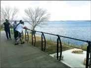  ?? NWA Democrat-Gazette/FLIP PUTTHOFF ?? A deck at the Dewey Short Visitor Center at Table Rock Lake dam offers sweeping views. Inside, visitors learn the history and purpose behind the big White River reservoirs of Beaver, Table Rock and Bull Shoals lakes.