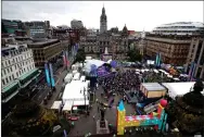  ??  ?? George Square was closed to traffic during the European Championsh­ips in the city