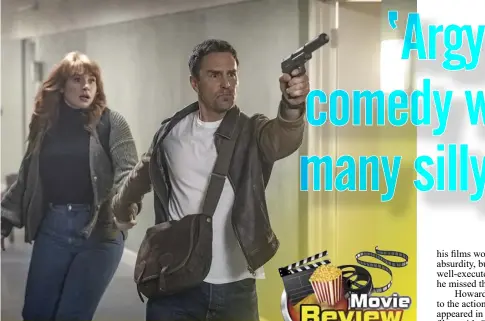  ?? ?? This image released by Apple shows Bryce Dallas Howard, left, and Sam Rockwell in a scene from "Argylle."