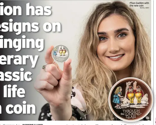  ?? ROYAL MINT ?? Ffion Gwillim with the new coin