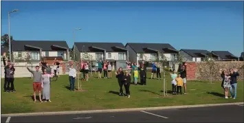  ??  ?? Oakhill residents taking part in their fundraiser for St Aidan’s at the weekend.