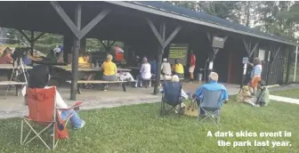  ?? FILE PHOTO ?? A dark skies event in the park last year.