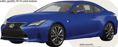  ?? METRO NEWS SERVICE PHOTOS ?? 2020 Lexus RC.