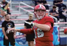  ?? JOEL AUERBACH/GETTY IMAGES ?? QB Jason Driskel says the team’s goal is the Conference USA title and they aren’t worried about being bowl eligible.