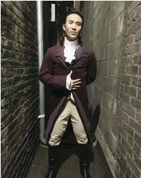  ?? ?? Marc dela Cruz is part of the multi-awarded Hamilton musical.
—Photo from artist’s
Instagram
