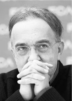  ?? BilPuglian­o/Gett yImages files ?? Sergio Marchionne, CEO of Fiat Chrysler, plans to off-load the Ferrari brand as part of a broad turnaround strategy.