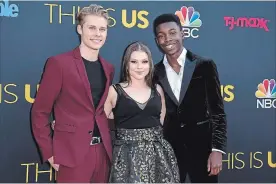  ?? JORDAN STRAUSS
THE ASSOCIATED PRESS ?? Logan Shroyer, left, Hannah Zeile and Niles Fitch play teen versions of Kevin, Kate and Randall on "This Is Us." Season 2 premieres Tuesday, Sept. 25, at 9 p.m. on CTV.