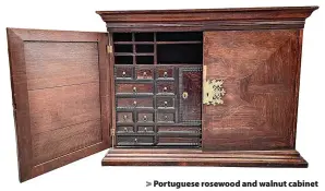  ?? ?? Portuguese rosewood and walnut cabinet