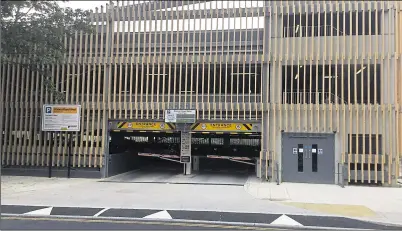  ??  ?? The new car park is covered in wooden cladding