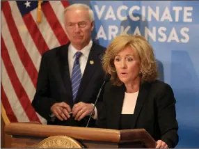  ?? (Arkansas Democrat-Gazette/Staton Breidentha­l) ?? Renee Mallory, chief of staff for the Arkansas Department of Health, said Tuesday that hospitals have sent word that some additional ICU beds were opening up. “They’re trying to secure staffing,” she added.