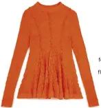  ??  ?? Stella Mccartney Knit Top
This semi-sheer lace top features an eye-catching ochre hue and a flattering fit-andflare silhouette that’s suited for running around in the city or grabbing a drink at the bar. $1,490