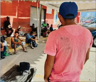  ?? ALFREDO CORCHADO - THE DALLAS MORNING NEWS ?? Francisco Contreras, a migrant from Guatemala, outside Casa Indi, a sprawling migrant shelter in the industrial city of Monterrey, Mexico. The city is drawing migrants fleeing violence and ravaged economies.