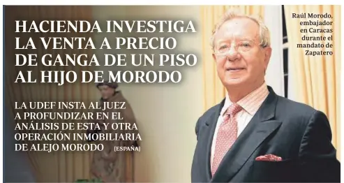  ??  ?? Raúl Morodo, embajador en Caracas durante el mandato de Zapatero