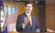  ?? J. Scott Applewhite Associated Press Andrew Harnik Associated Press ?? “I DON’T think we should be cavalier with this process or this term,” Speaker Paul D. Ryan said of House members’ bid to impeach Jeff Sessions’ deputy.