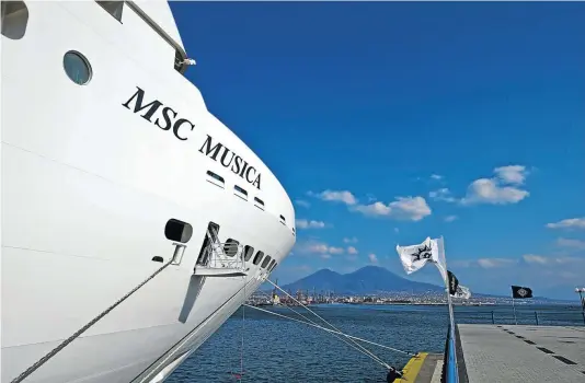  ?? Picture: MSC ?? WHAT’S UP DOCK The MSC Musica in port.