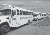  ?? SUBMITTED PHOTO ?? Strait Area Transit’s fleet may be parked here but efforts are underway to bring rural bus service to other parts of Cape Breton.