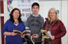  ?? Photos: Sheila Fitzgerald ?? Boherbue Comprehens­ive School student Owen O’ Connor and Eileen O’ Connor pictured with Bernadette Moloney of Mallow College.