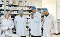  ??  ?? Nicolas Maduro, Venezuela’s president, here visiting a pharmaceut­ical laboratory operated by SM Pharma in Maracaibo, in the north-east of the country, on Wednesday, is relying on the military’s loyalty