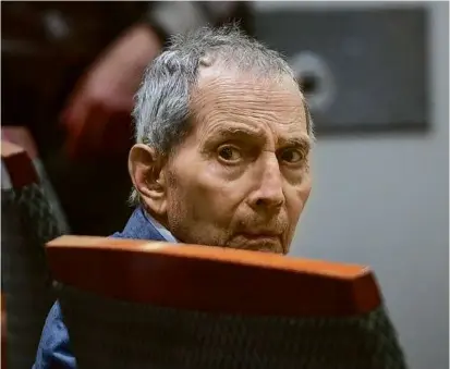  ?? ROBYN BECK/ASSOCIATED PRESS ?? A second season of HBO’s true-crime miniseries “The Jinx: The Life and Deaths of Robert Durst” premieres Sunday. Above: Durst during his murder trial in Los Angeles in 2020.