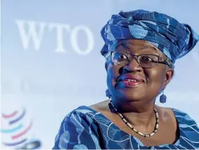  ??  ?? Economista
Ngozi Okonjo-Iweala, economista nigeriana, nominata al vertice del Wto