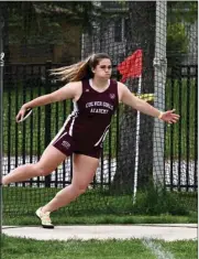  ?? PILOT PHOTO/RON HARAMIA ?? CGA’S Mckenna Littleton will compete in the discus at regionals Tuesday.