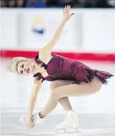  ?? JONATHAN HAYWARD/THE CANADIAN PRESS ?? Coquitlam’s Larkyn Austman is off to the Olympics after finishing third at nationals last month.