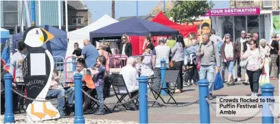  ??  ?? Crowds flocked to the Puffin Festival in Amble