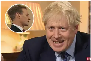  ?? Pictures: GETTY, PA & ALAMY ?? No room for doom... Boris Johnson’s interview with BBC’s Dan Walker, inset
