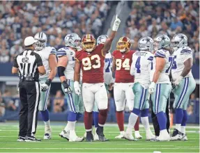  ?? TIM HEITMAN/USA TODAY SPORTS ?? The Redskins didn't win on Thanksgivi­ng, but they still could be a playoff team based on how Week 12 shook out.