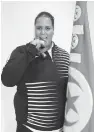  ??  ?? Nihel Cheikhrouh­ou, porte-drapeau du judo tunisien