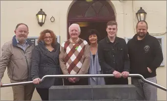  ??  ?? Volunteers outside the Samaritans Sligo to which Kieran Quinn is dedicating his single ‘I’ll be there.’