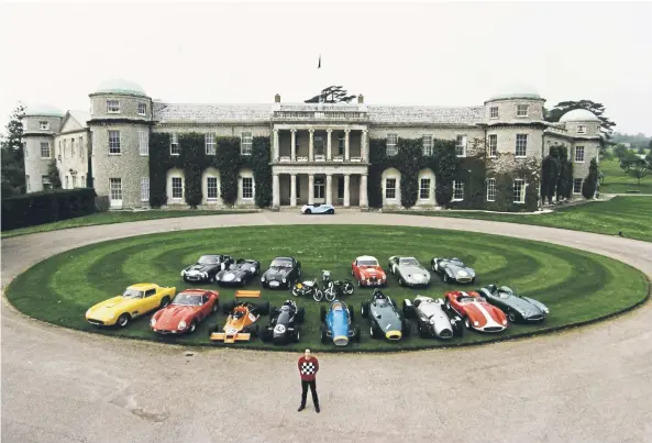  ?? ?? The Duke of Richmond in front of Goodwood House at the first Festival of Speed Press Day in 1993. Picture by James Bareham/Mail on Sunday
