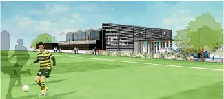  ??  ?? An artist impression of the 13 hectare "Home of Football" hub planned for a spot near New Plymouth airport.