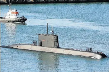  ?? Picture: Alan Eason ?? South African Navy submarines are to get fibre-optic torpedoes to replace ageing stock.