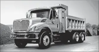  ??  ?? An Internatio­nal WorkStar vocational truck powered by Navistar’s MaxxForce DT compressed natural gas (CNG) engine. Navistar said Thursday it’s focused on restoring its core North American truck engine and parts businesses to market leader positions.
