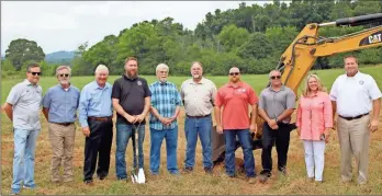  ?? kevin Myrick ?? Local and union officials gathered together to usher in the start of a new project in Polk County, the constructi­on of the Internatio­nal Union of Operating Engineers Local 926 training center.