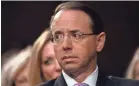  ?? JACK GRUBER/USA TODAY ?? Deputy Attorney General Rod Rosenstein says The New York Times got it wrong.
