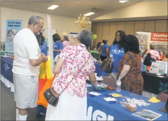  ?? STAFF PHOTO BY JAMIE ANFENSON-COMEAU ?? The first Senior Expo was held Wednesday at Middleton Hall in Waldorf.