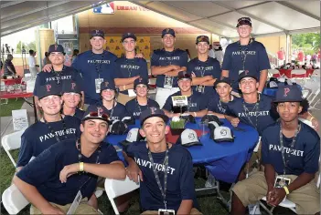  ?? Photo courtesy of Major League Baseball ?? The Boys & Girls Club of Pawtucket Junior Division RBI team, seen here at Monday’s RBI World Series reception in Cincinnati, dropped its final two West Division pool play games. The squad will play again Friday morning.