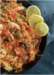  ?? Tribune News Service ?? ■ Paella with chorizo offers a taste of Spain.