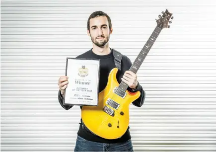  ?? PHOTO COURTOISIE GUITARIST OF THE YEAR/FUTURE PUBLISHING ?? Gabriel Cyr a remporté le prix de Meilleur guitariste amateur de l’année lors d’un concours à Londres.