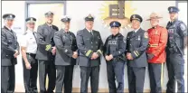  ?? GLEN WHIFFEN/THE TELEGRAM ?? Gathered on Thursday to discuss the importance of the upcoming annual Uniformed Services Gala in St. John’s were (from left) Barry White, superinten­dent of the province’s Fish and Wildlife Enforcemen­t; RNC Insp. Barry Constantin­e; Lt. Cmdr. Gerald...