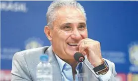  ?? LUCAS FIGUEIREDO/CBF ?? Tite brincou com as críticas que passou a receber depois da Copa