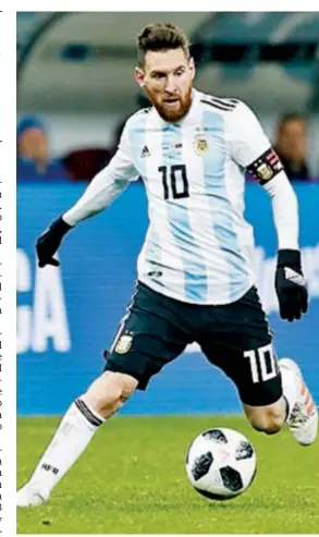  ??  ?? Messi tendría su última oportunida­d para conseguir la Copa del Mundo.